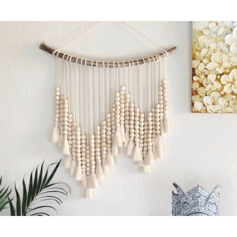 Hạt gỗ tròn Mộc nhiều size làm handmade, macrame