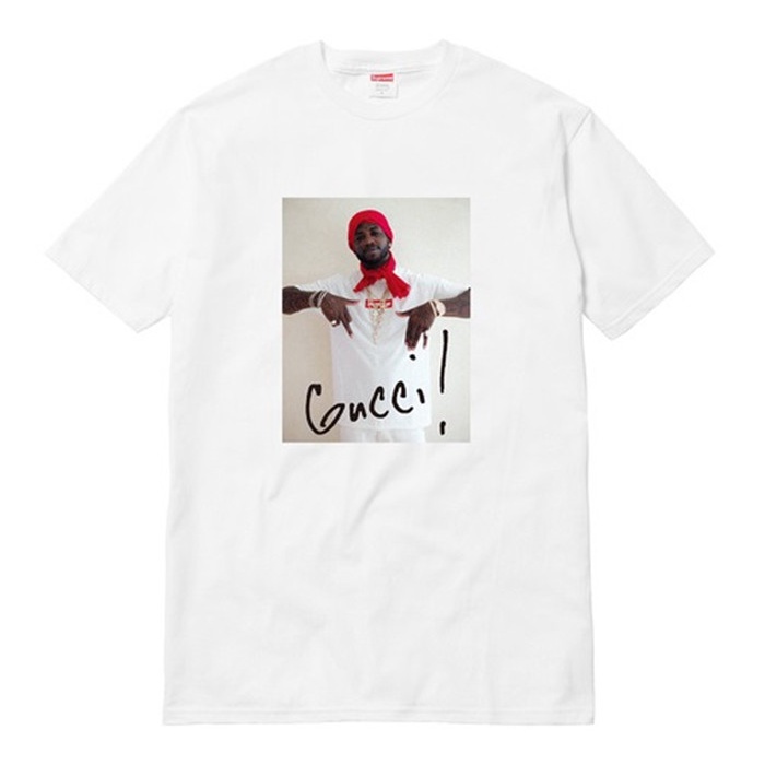 Áo Thun Tay Ngắn Cổ Tròn In Logo Supreme 16FW GucciS Mane Tee rapper Dành Cho Nam Và Nữ
