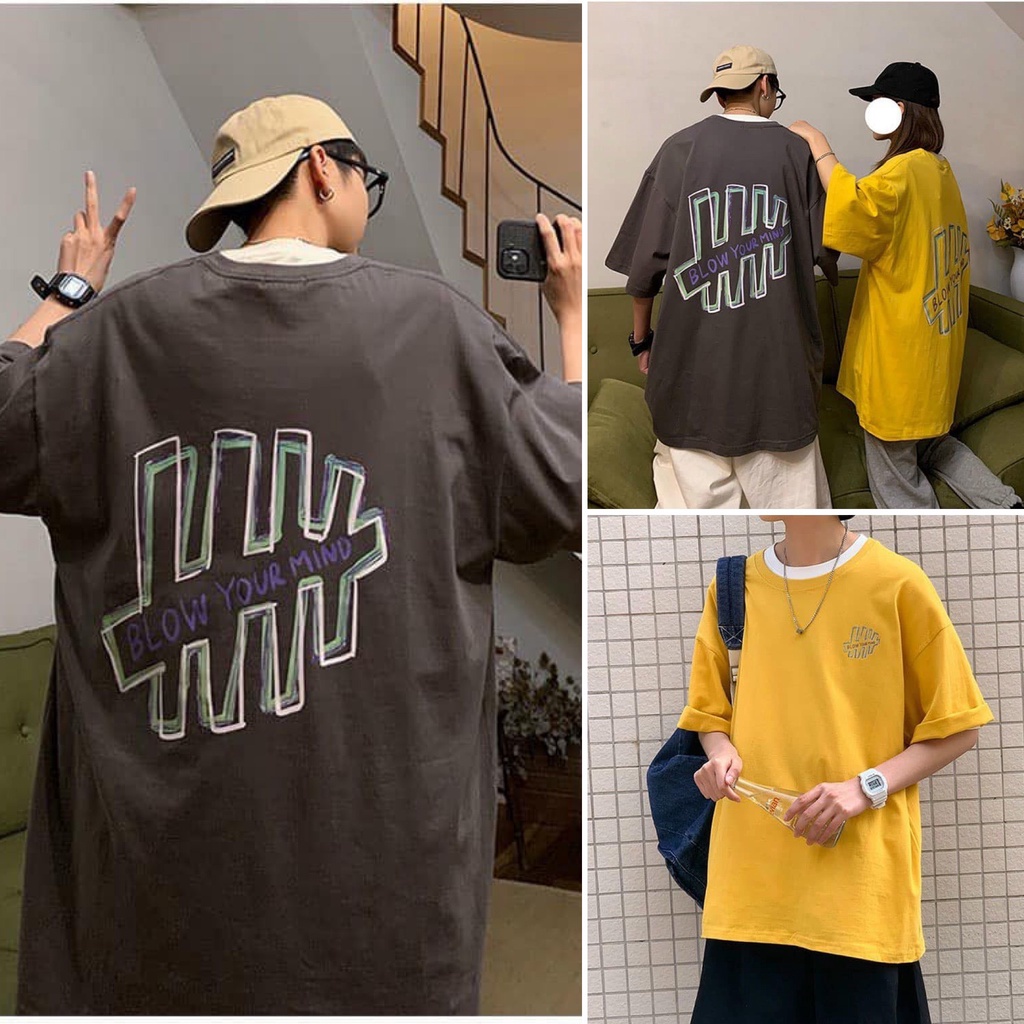 Áo Thun Blow Áo Thun Tay Lỡ Form Rộng Unisex 38-65kg Nam Nữ Phong Cách Ulzzang