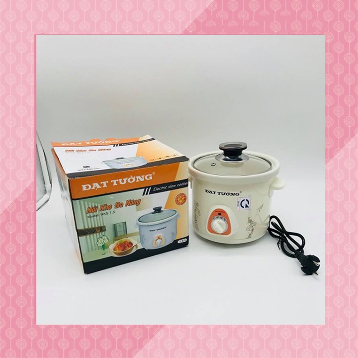 Nồi hầm chậm kho cá hâm hầm xương nấu cháo đa năng Đạt Tường 1.5L và 2.5L Chính Hãng