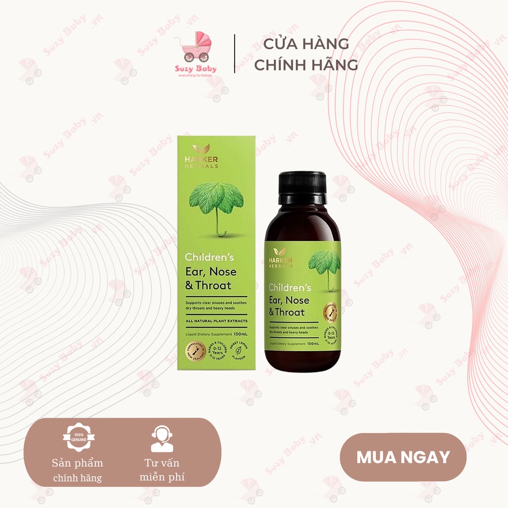 Siro Tai Mũi Họng Harker Herbals Ear, Nose &amp; Throat New Zealand 150ml (0-12y) 4.9 45 Đánh Giá