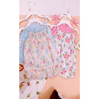 Bộ áo liền quần Romper Đùi 2 dây Little Me cho bé gái