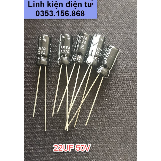 10 CON TỤ HÓA 22UF 50V TỤ 22UF 50V