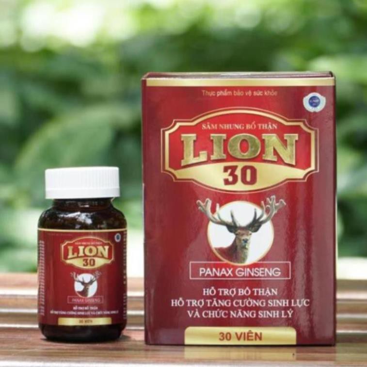 Sâm Nhung Bổ Thận Lion 30 hộp 30 viên giúp tăng cường sinh lý nam Hàng Chính Hãng Công Ty