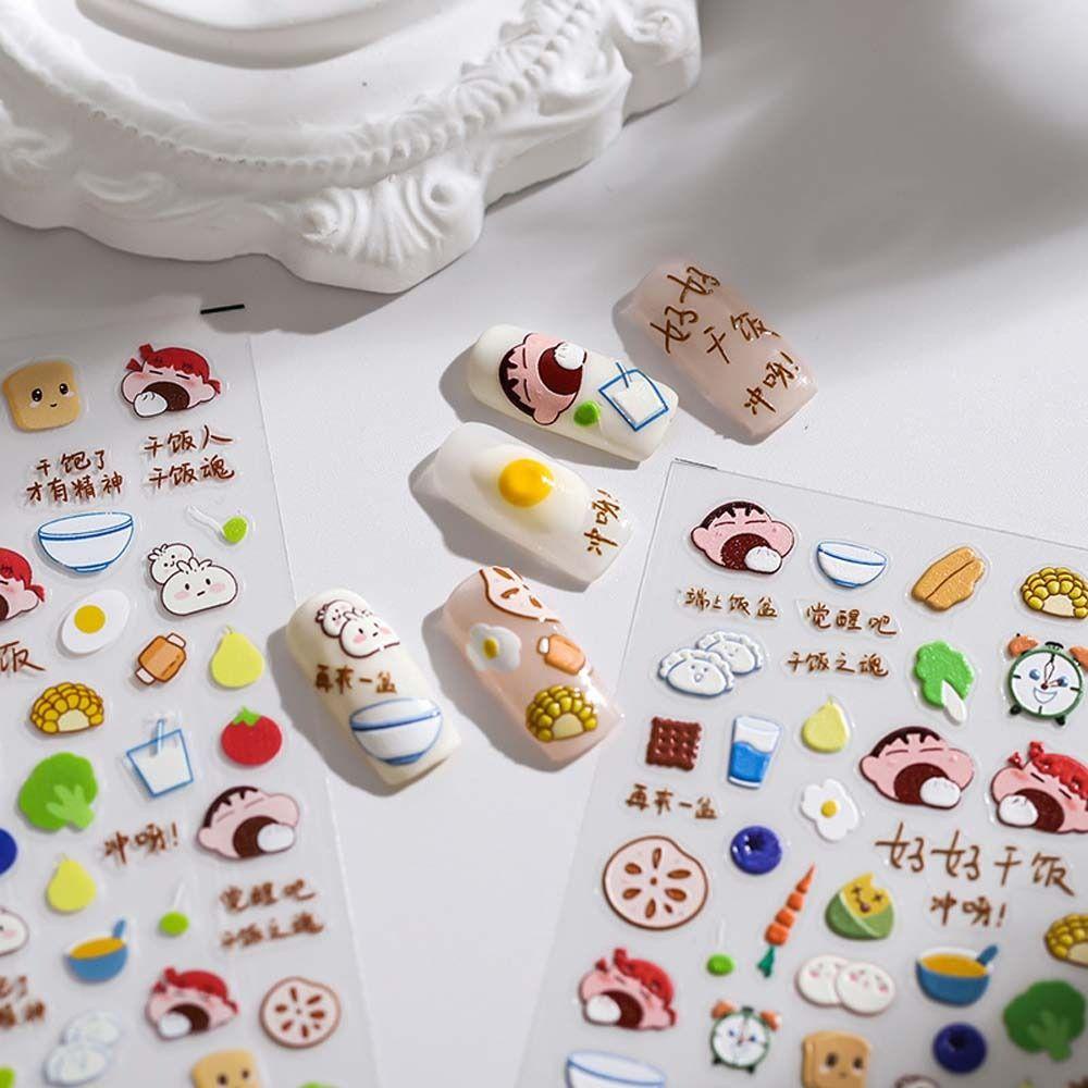 JARRED Miếng Dán Trang Trí Móng Tay Họa Tiết Hoạt Hình Elsa Melody Dễ Thương