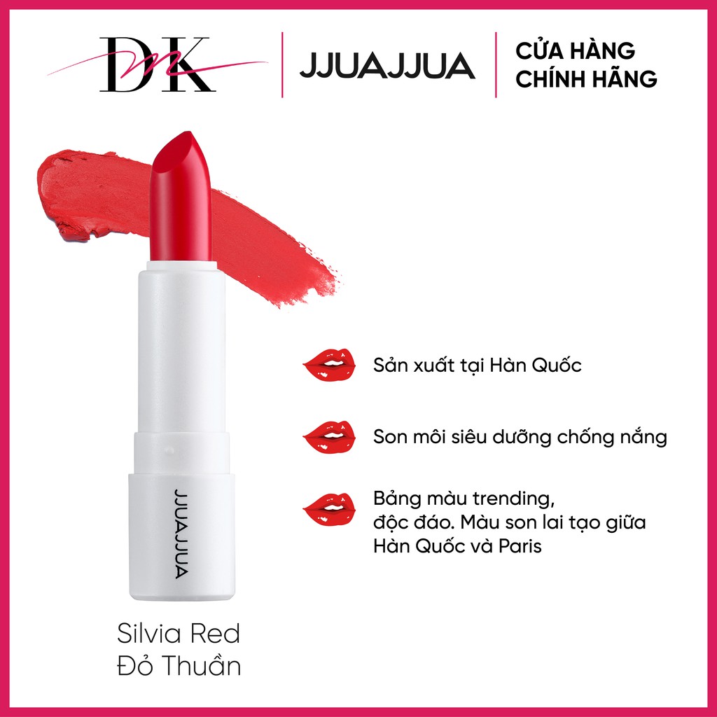 SON THỎI LÌ JJUAJJUA SILVIA (ĐỎ THUẦN) | BigBuy360 - bigbuy360.vn