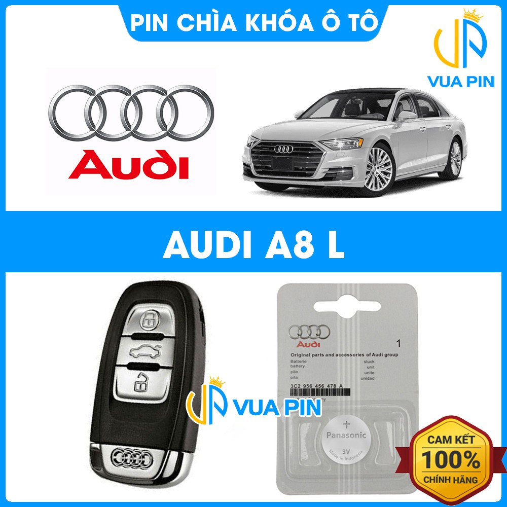 Pin chìa khóa ô tô Audi A8L chính hãng Audi sản xuất tại Indonesia 3V