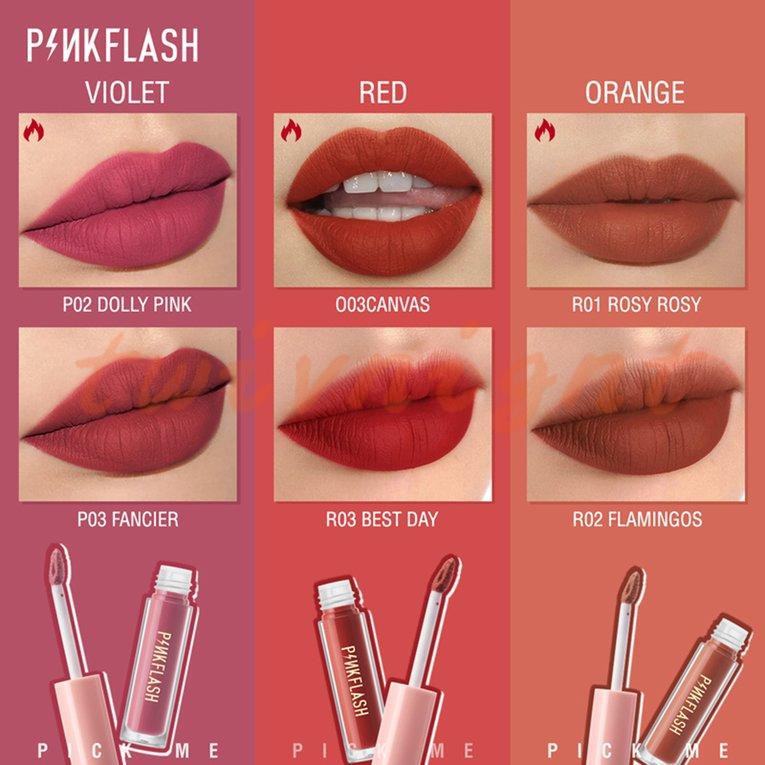 (Hàng Mới Về) Son Lì Pinkflash Ohmykiss Dưỡng Ẩm Lâu Trôi 14 Màu Tùy Chọn