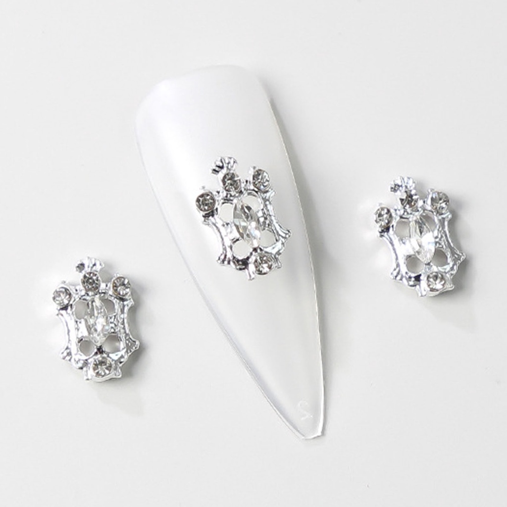 Set 10 Phụ Kiện Trang Trí Móng Tay Nghệ Thuật Bằng Hợp Kim Nhiều Hình Dạng Không Phai AB Phong Cách Vintage Charms Dành Cho Nữ