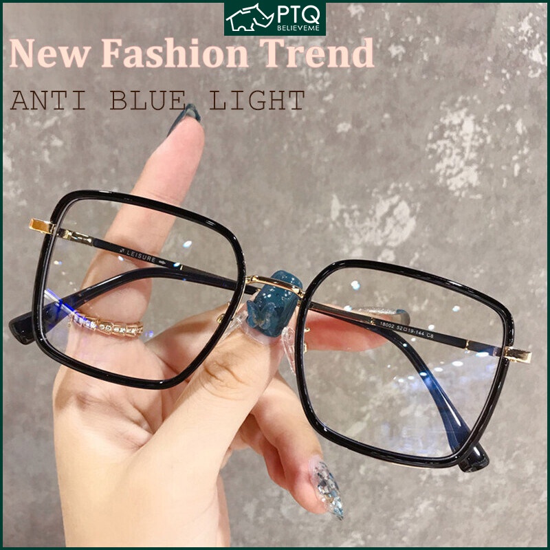 Mắt Kính Gọng Lớn Chống Ánh Sáng Xanh Thời Trang Dành Cho Nam Nữ