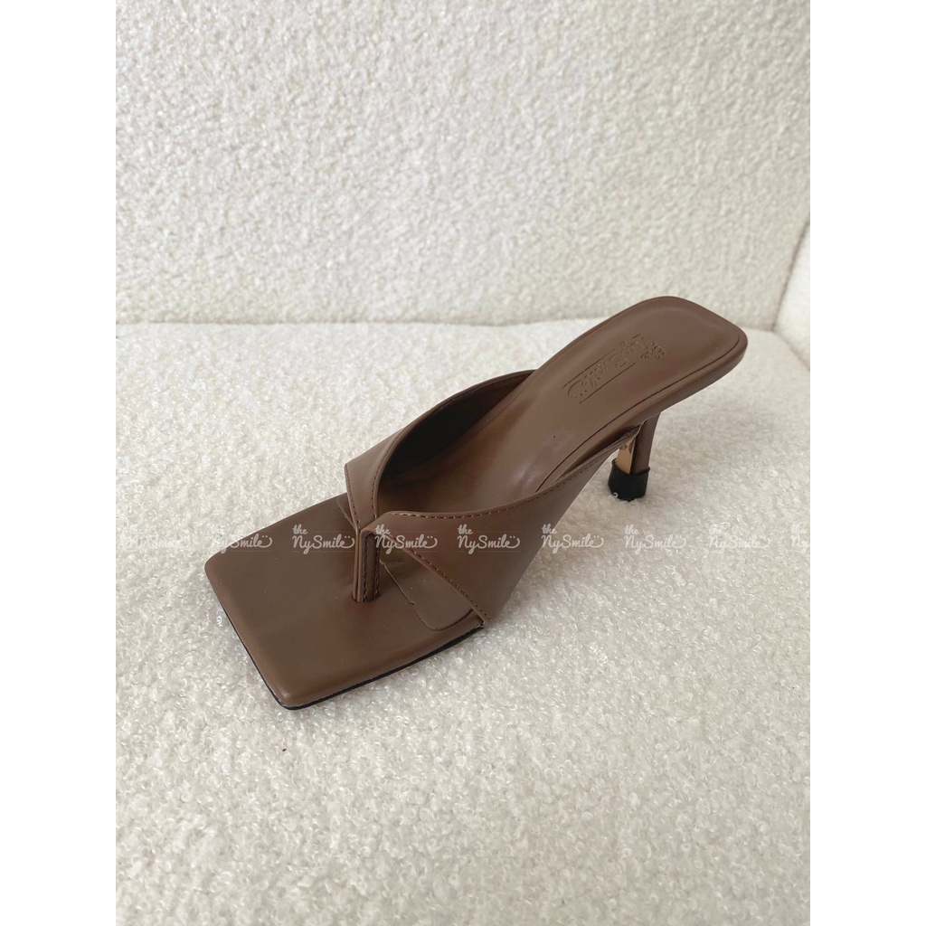 Dép Guốc 5cm - THENYSMILE -  Gót nhọn kẹp 2 vạt tam giác -  BILLY