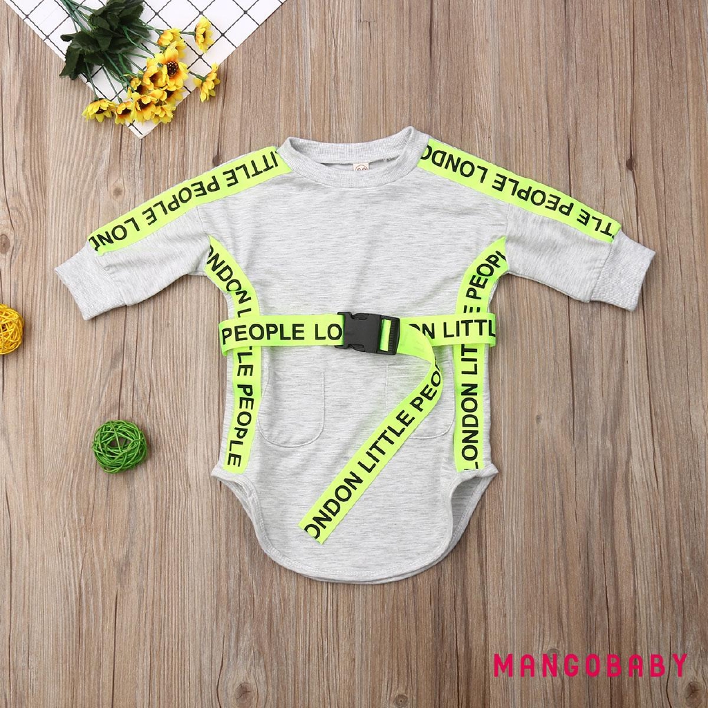 ♬MG♪-Baby Girls Clothes Long Sleeves Sport Dress Blouse Pullover Dresses