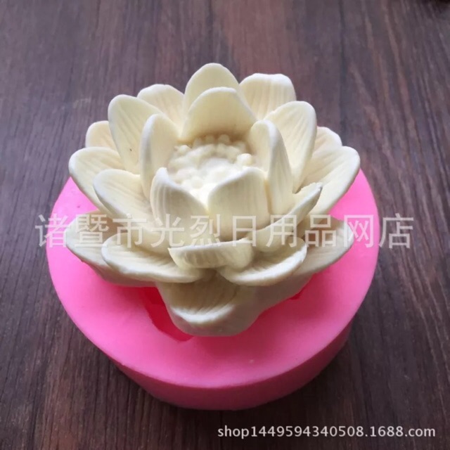 Khuôn rau câu silicon 4D Hoa sen đại Mã SG1204