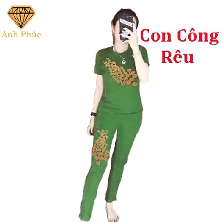 Đồ bộ mặc nhà mặc mát  Anh Phúc + Cotton Con Công