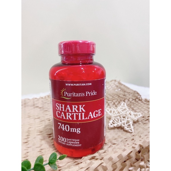 [Hàng Mỹ đi Air Đủ Bill] S.ụ.n Vi C.Á Shark Cartilage 740mg 200 Viên Puritans Pride