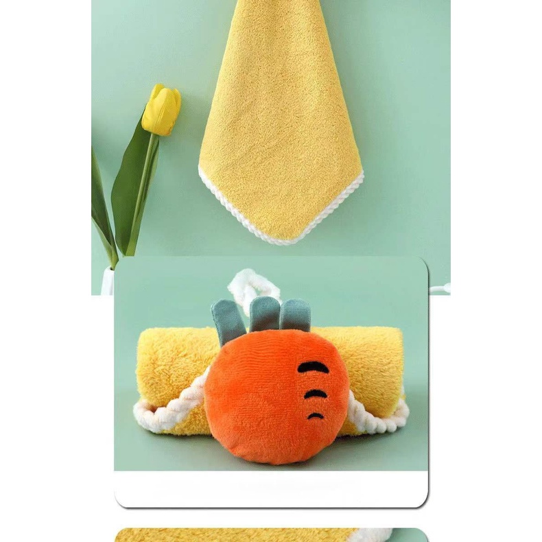 Khăn Lau Tay Nhà Bếp Siêu Thấm Hút 100% Cotton Cao Cấp Phối Hình Thú