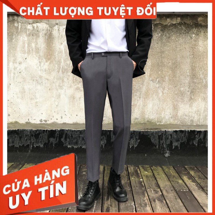Quần tây nam đẹp chất lượng may cao cấp màu ghi, xanh than và đen dáng ôm body Hàn Quốc giá gốc tại xưởng - Hàng nhập kh