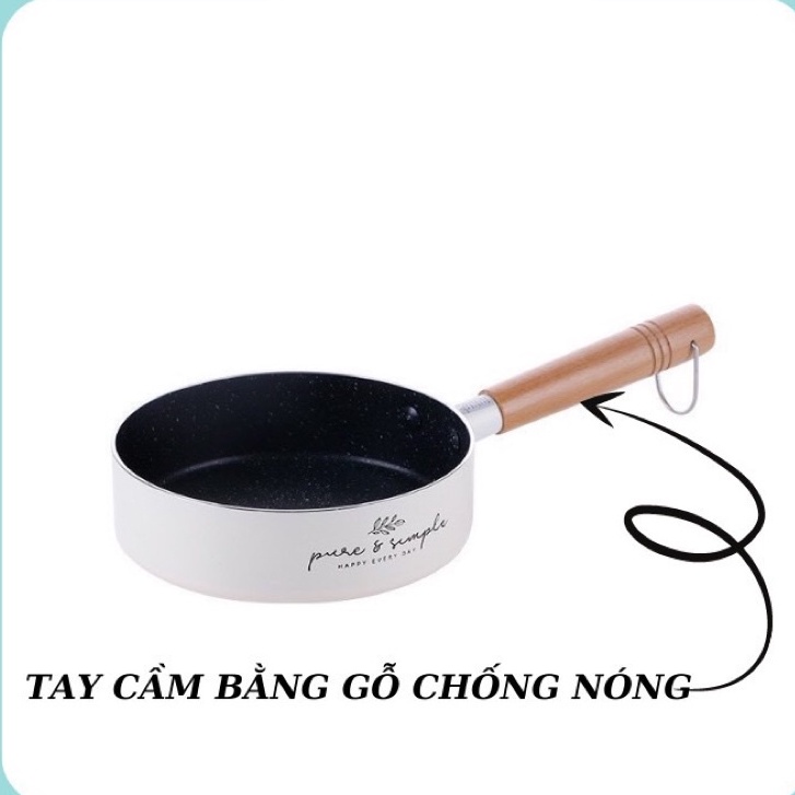 Bộ Nồi Chảo Ăn Dặm Fashion Cho Bé, Nồi Chảo Đá Fashion Kèm Xửng Hấp 16cm Tặng Kèm Thìa Cho Bé Ăn Dặm