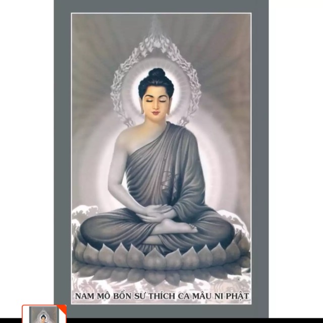 Tranh dán tường Phật thích ca.  60x100