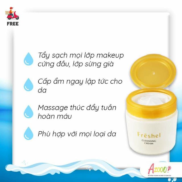 Kem tẩy trang dưỡng ẩm, sáng da Kanebo Freshel Nhật Bản