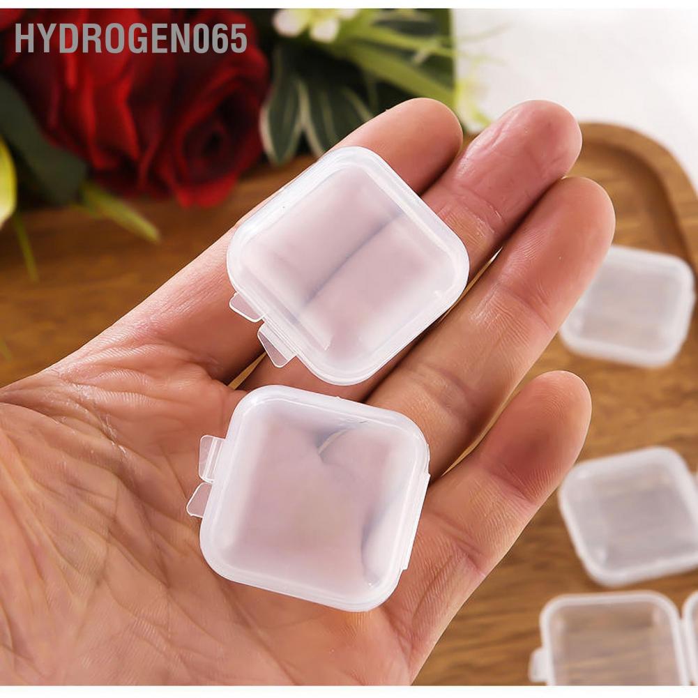 Hydrogen065 Small Clear Box Transparent Sturdy Durable PP Glossy Surface Wide Application Bead for Jewelry Pills Earplug