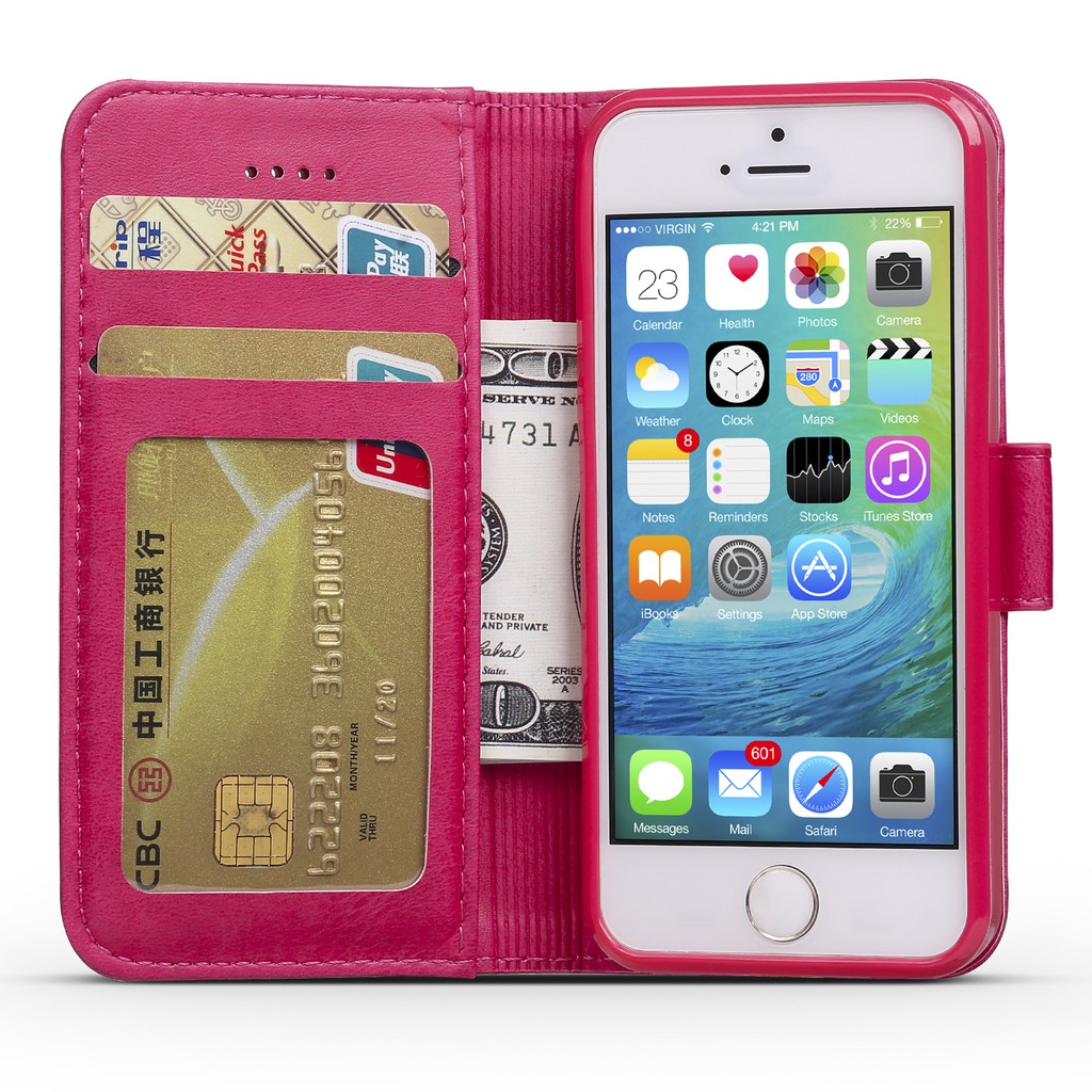 Bao da có khe cắm thẻ cho Iphone 5g / 5s | BigBuy360 - bigbuy360.vn