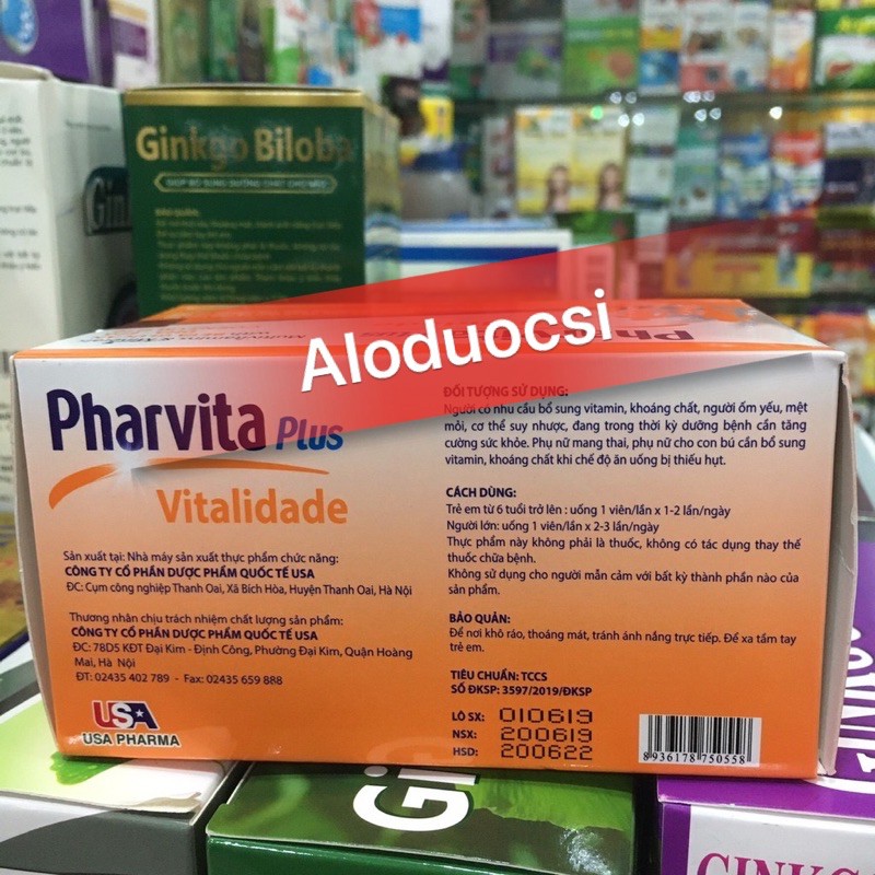 PHARVITA PLUS BỔ SUNG VITAMIN VÀ KHOÁNG CHẤT (60 viên) | Thế Giới Skin Care
