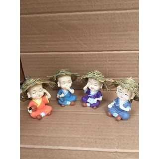 BỘ TƯỢNG 4 ĐIỀU KHÔNG ĐỘI NÓN ( TƯỢNG LOẠI TO )