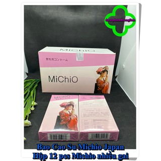(Che tên sp) Bao Cao Su Michio Japan - Hộp 12 pcs Michio nhiều gai