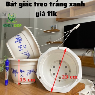 Chậu Như Ý Cát Tường  - Chậu đỏ Treo Hoa Kiểng 23×15, Kèm Móc Treo - Thakico