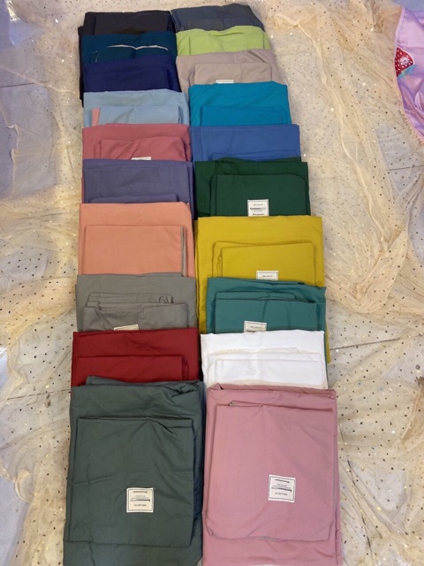 Set Ga Gối Cotton TC nhập khẩu, đủ size, đủ màu.