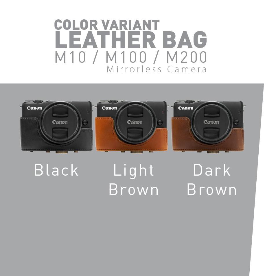 Túi da đựng máy ảnh Canon EOS M10 / M100 / M200 15-45MM / 18-55MM