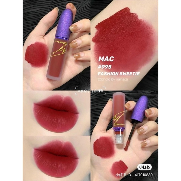 SON MAC x LISA BLACK PINK  SON KEM MAC POWER KISS LIQUID LIPCOLOR