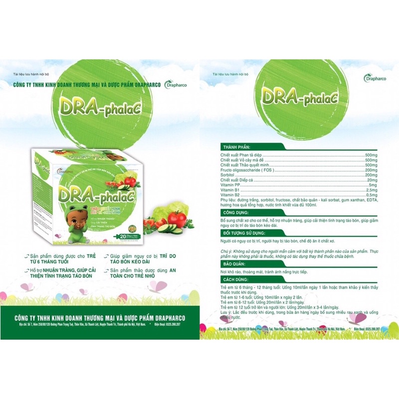 DRA-PHALAC CHẤT XƠ- GIẢM TÁO BÓN