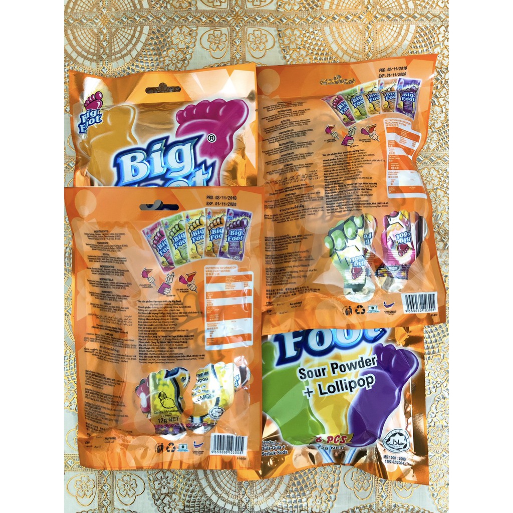 Kẹo bàn chân Big Foot (6 que)