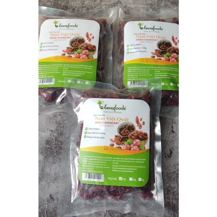 [Hàng mới về] Nam việt quất khô (cranberry) túi 250g