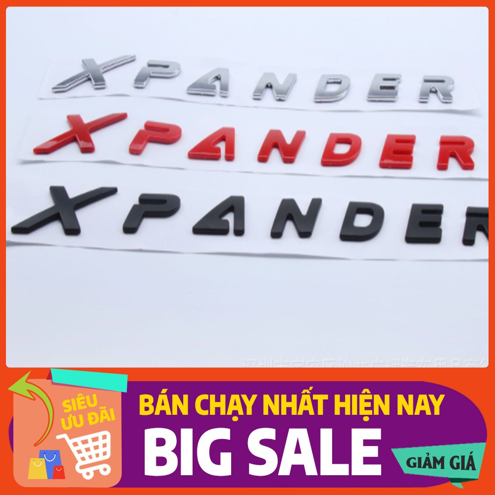 Tem Xpander chữ nổi gắn nắp Capo Cao Cấp - Logo Xpander dán nắp capo - Hàng Cao Cấp Rẻ Đẹp