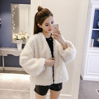 Áo Khoác Phối Lông Dáng Ngắn Thời Trang Hàn Quốc Cho Nữ
