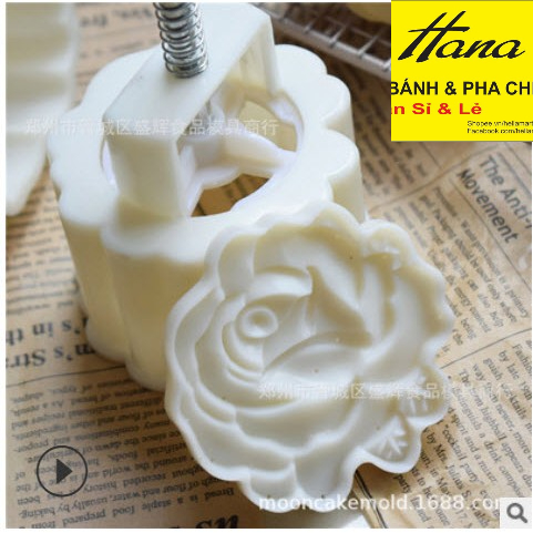 Khuôn trung thu hình hoa hồng 150-185gr