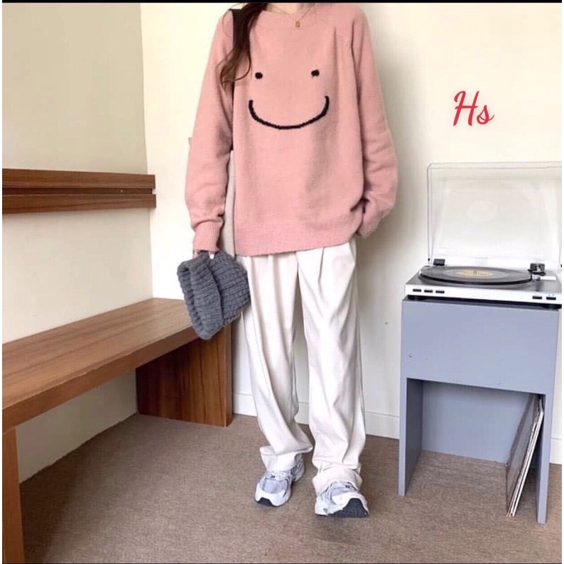 Áo Sweater nỉ mặt cười  2 màu phong cách hàn quốc MSP6763 | BigBuy360 - bigbuy360.vn