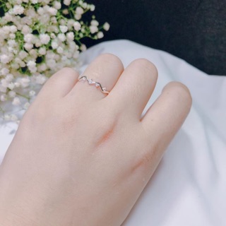 Nhẫn bạc ta sóng nữ đeo nhiều kiểu NB0512