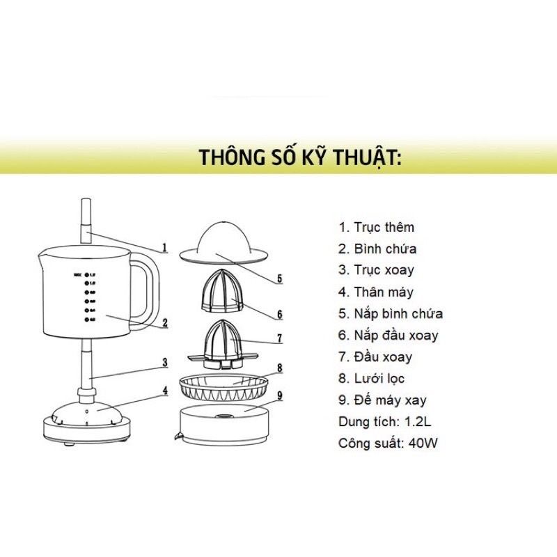 Máy vắt cam Lock and Lock