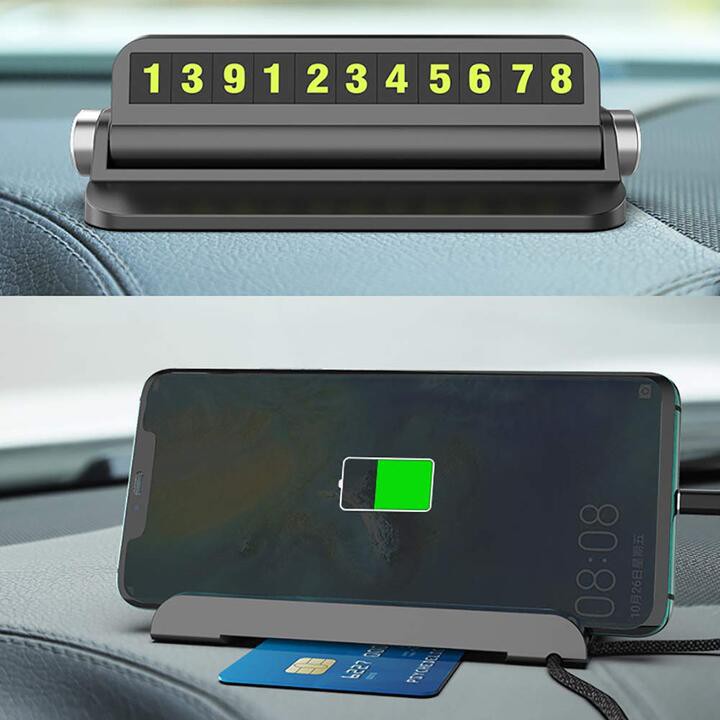 Bảng số kiêm giá đỡ điện thoại trên taplo ô tô, xe hơi số phản quang BSDT-Z1