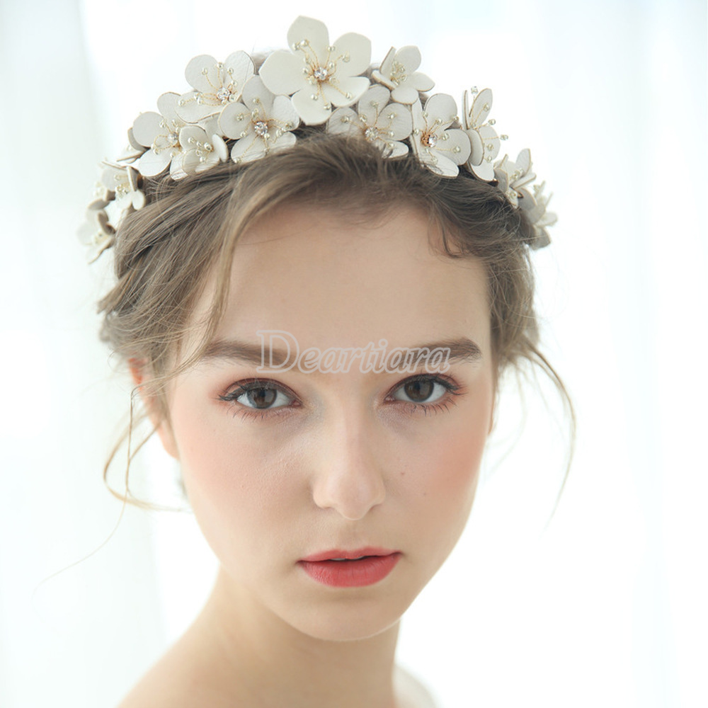 Vương miện hình hoa phong cách Âu Mỹ thời trang cho cô dâu