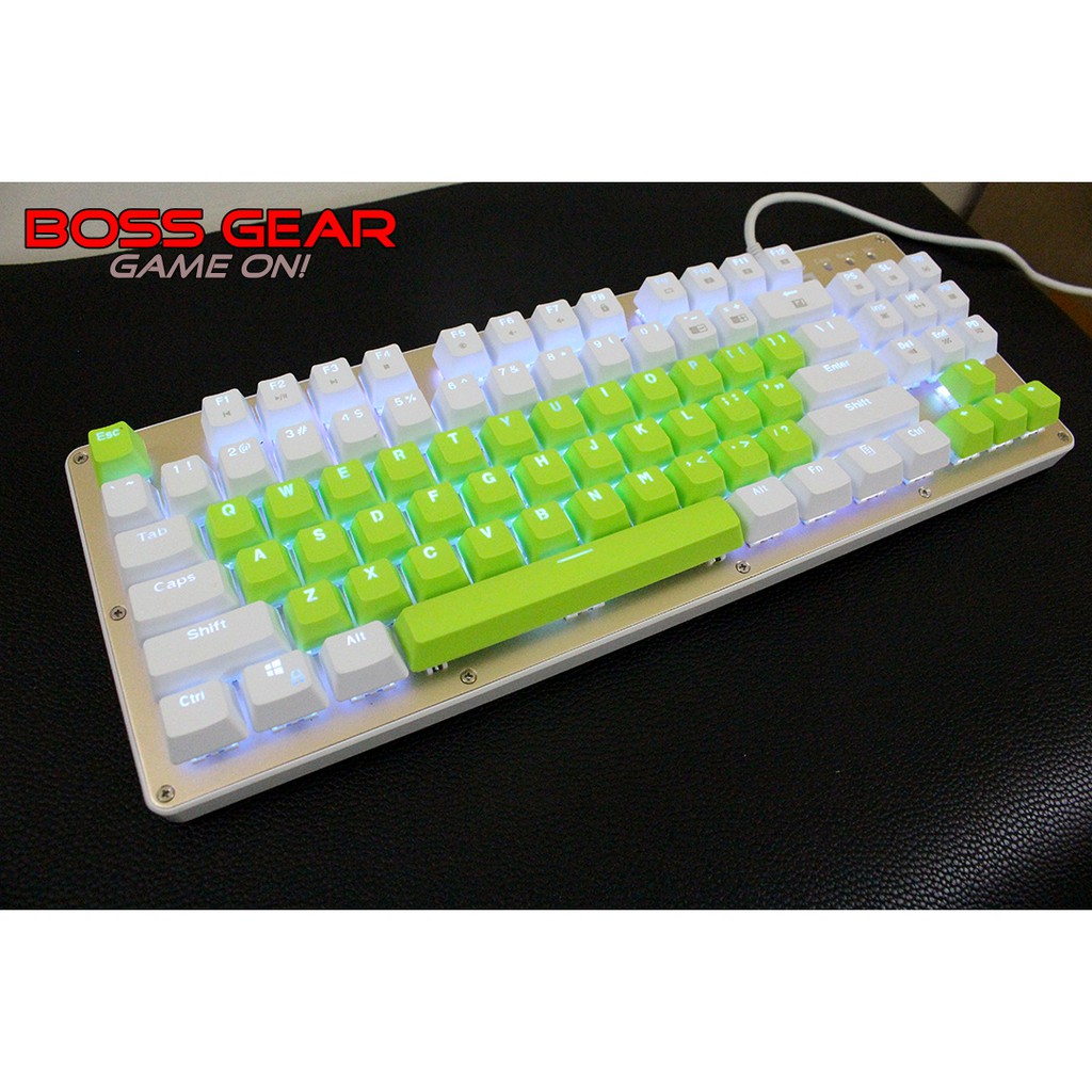 Bộ Keycap PBT 38 phím xuyên LED chống bám vân tay màu đơn sắc