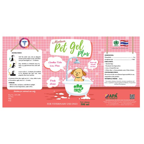 Sữa Tắm Pet Gel Plus - 500ml - Sữa Tắm cho chó mèo giúp trị ve rận, khử mùi và giúp da lông khỏe mạnh