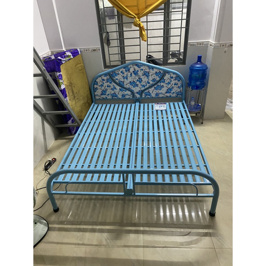 Giường sắt đơn 1m2 đẹp, giá rẻ, lắp ráp dễ dàng, thuận tiện, Shop ATD giao hàng miễn phí