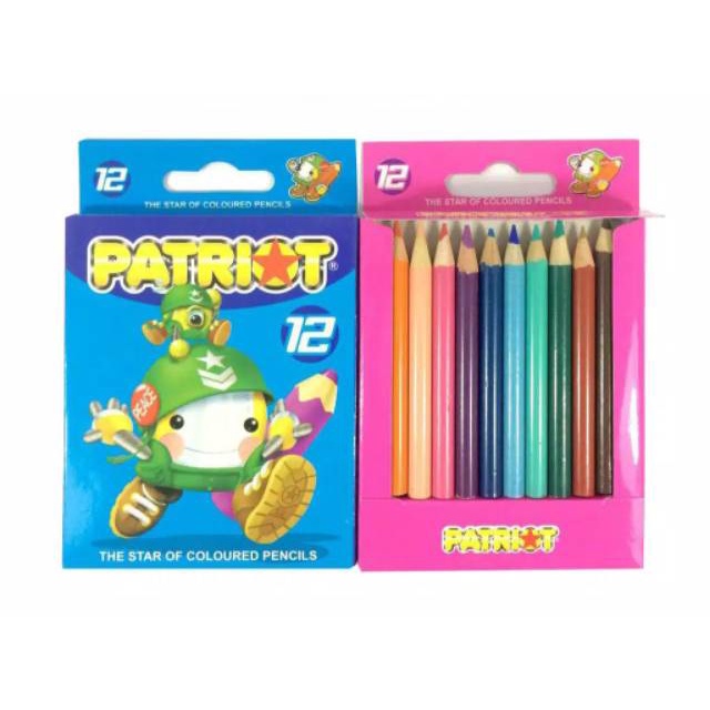 1 gói bút chì 12 màu PATRIOT
