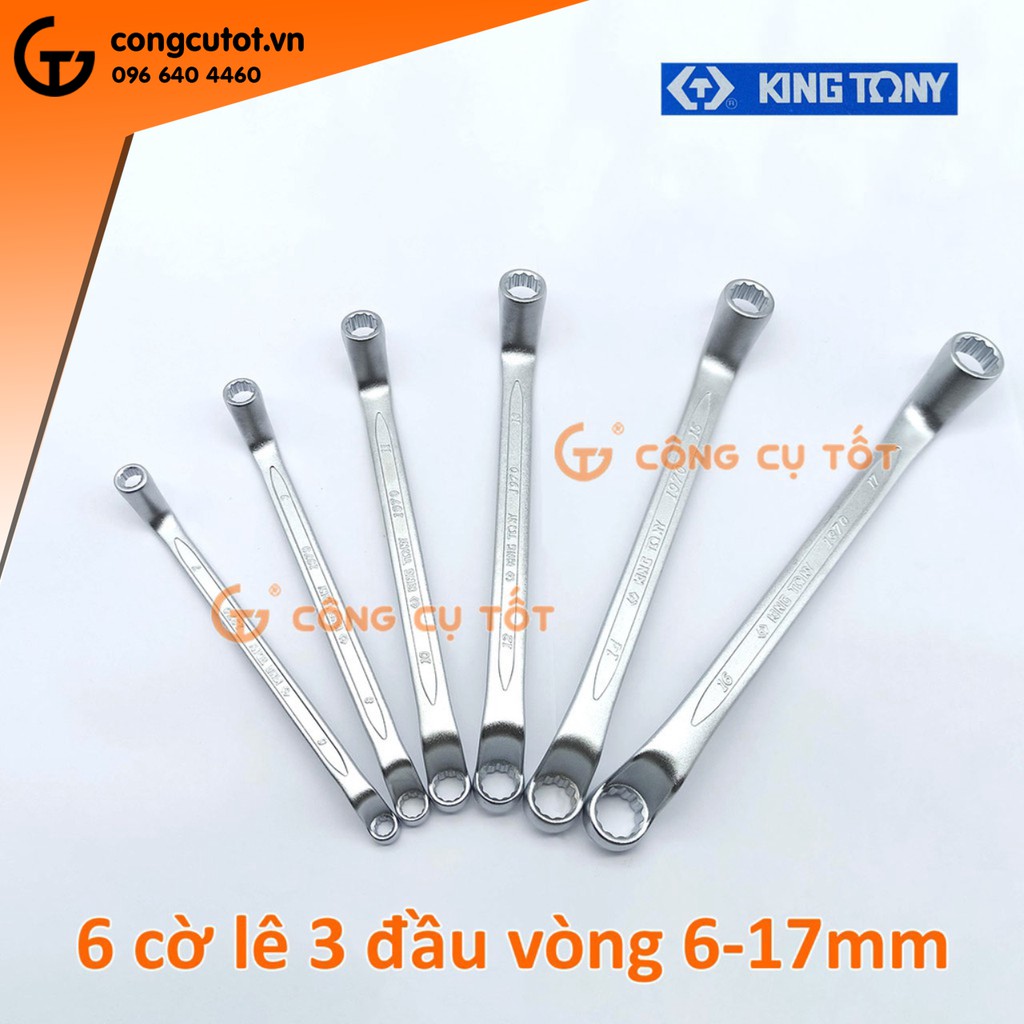 Bộ cờ lê 2 đầu vòng 6-17mm Kingtony