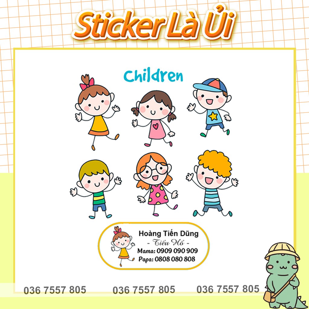 Sticker ủi cho bé đi học - hình ủi - decal ủi tên bé - in theo yêu cầu - thiết kế miễn phí - sticker dẻo cao su năm 2020